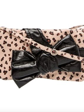 See by Chloe Leopard Print Crossbody with Black Bow -